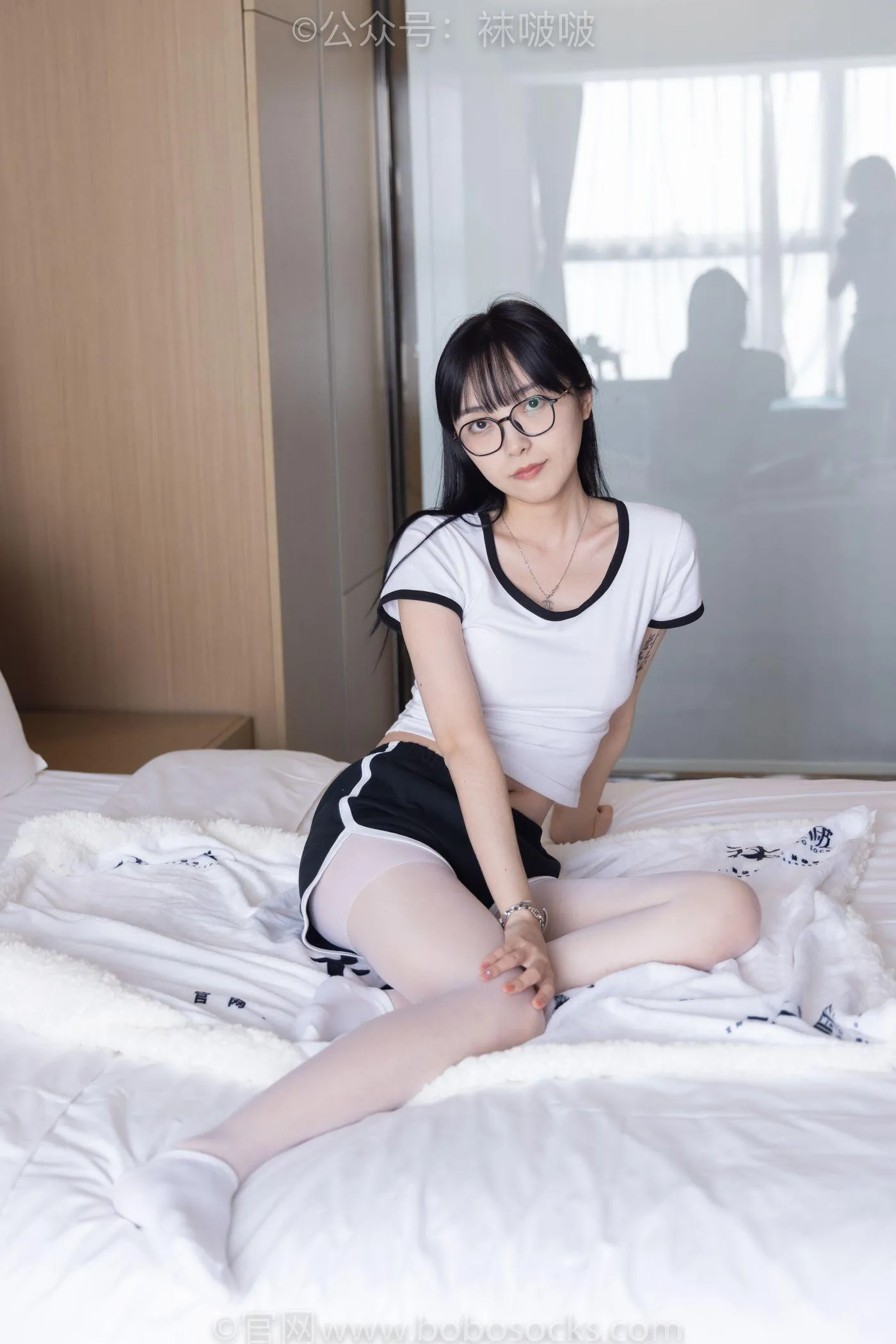 [BoBoSocks袜啵啵]NO.037 稚予-帆布鞋、短白棉袜、白丝 [136P]插图6